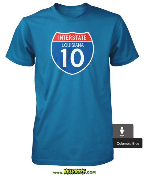 Interstate - I-10 - Louisiana T-Shirt - Men's - ShopSWLA