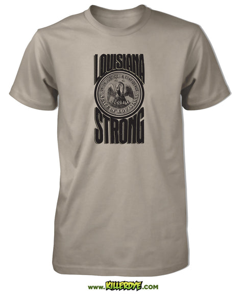 Louisiana Strong w/ Pelican T-Shirt - Mens / Unisex - ShopSWLA