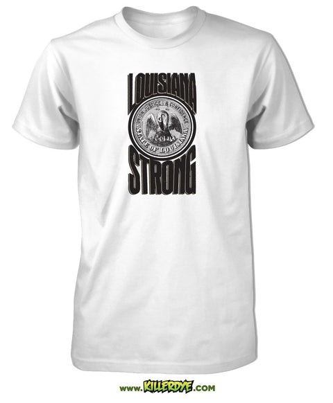 Louisiana Strong w/ Pelican T-Shirt - Mens / Unisex - ShopSWLA