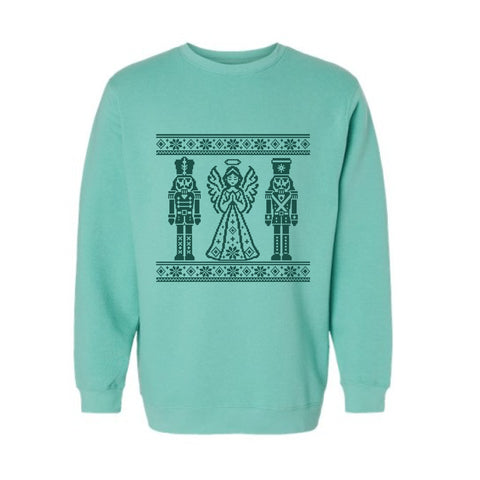 Angel design, Nutcracker Fleece Crewneck Sweatshirt