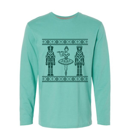 Flute Ballerina design, Nutcracker Long Sleeve Tshirt