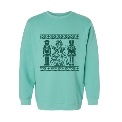 Mother Ginger design, Nutcracker Fleece Crewneck Sweatshirt