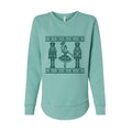 Spanish Ballerina design, Nutcracker Women's Fleece Crewneck Sweatshirt in mint
