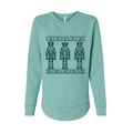 Three Nutcrackers design, Nutcracker Women's Fleece Crewneck Sweatshirt in mint