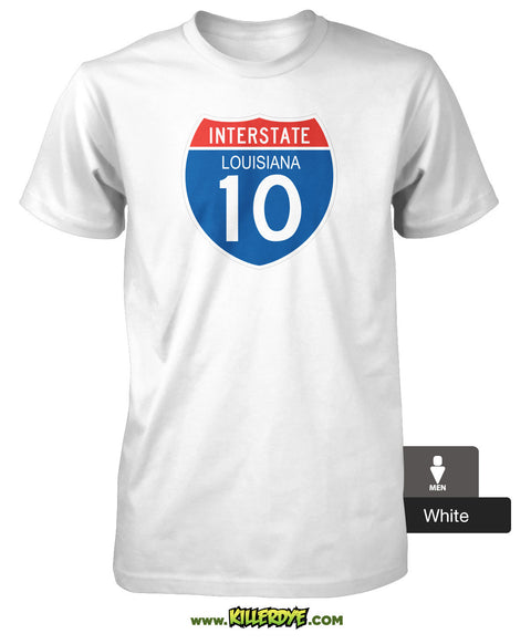Interstate - I-10 - Louisiana T-Shirt - Men's - ShopSWLA